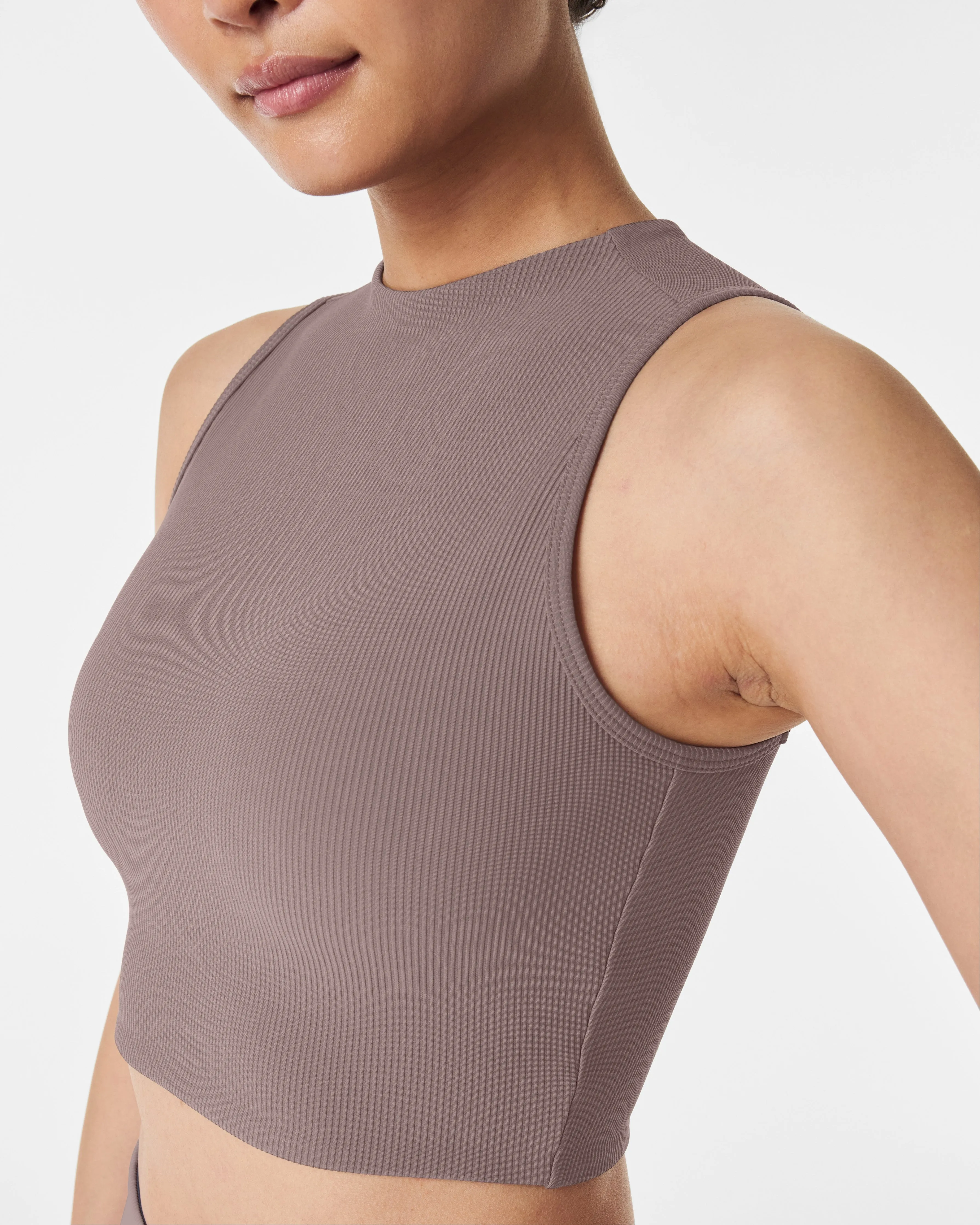 SPANXshape™ Get Moving Contour Rib Mock Neck Tank