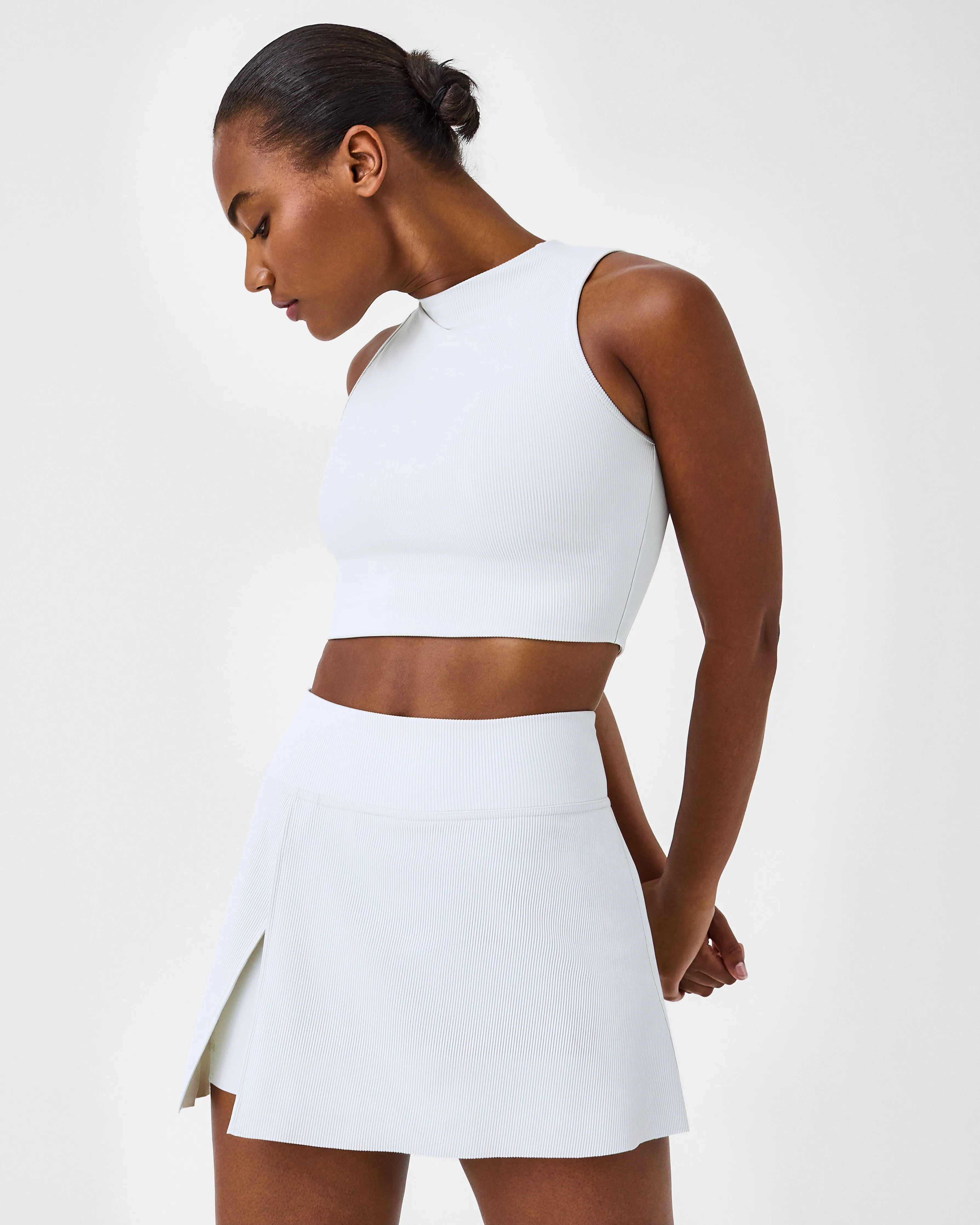 SPANXshape™ Get Moving Contour Rib Mock Neck Tank