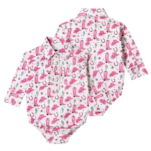 Stars & Stripes Baby Cowgirl Romper