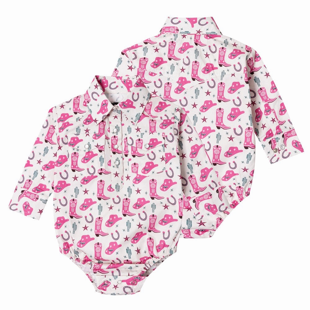 Stars & Stripes Baby Cowgirl Romper