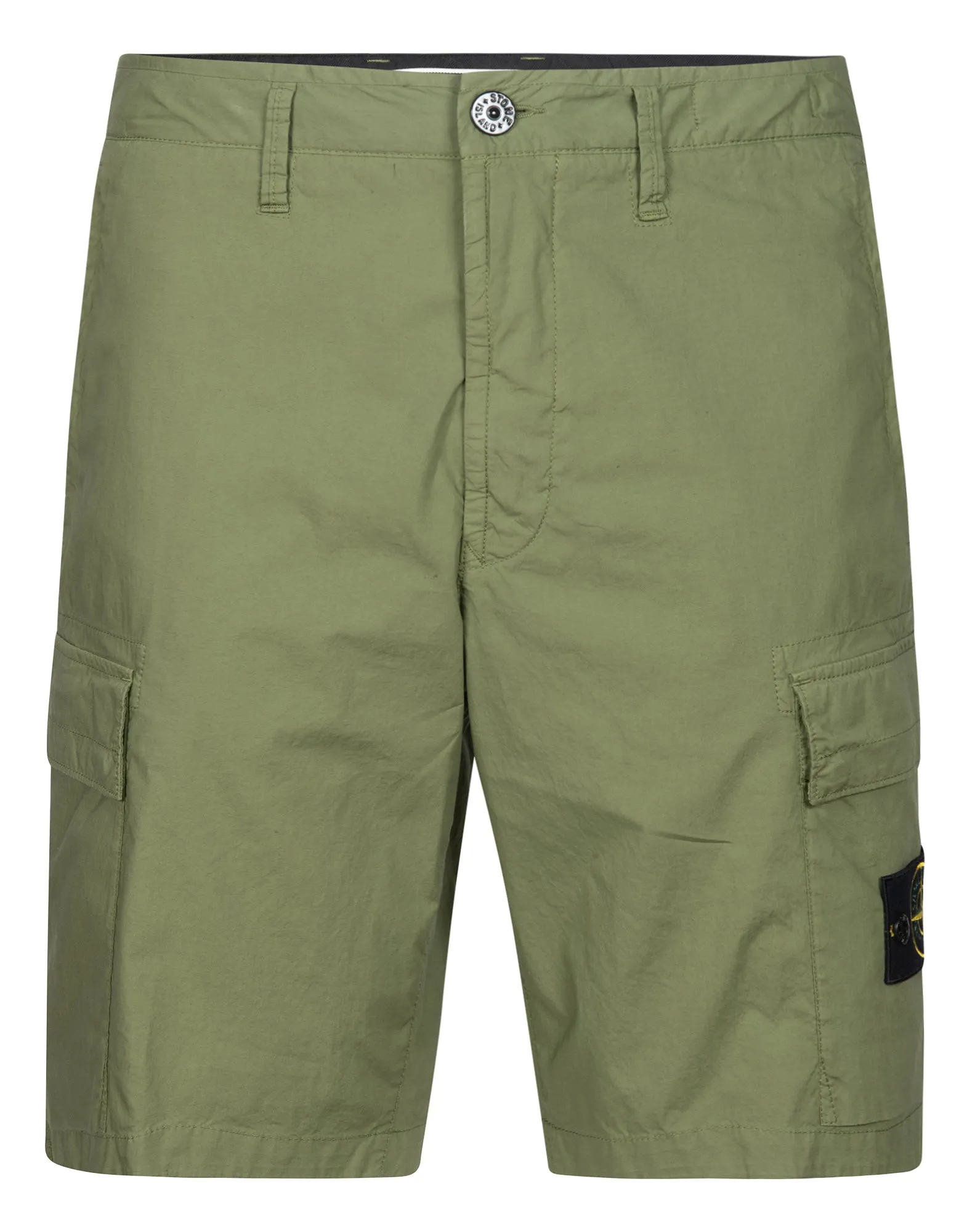 Stone Island Logo Patch Mid-Rise Cargo Shorts