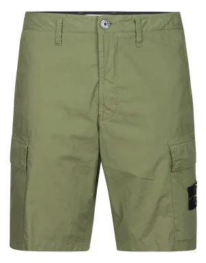 Stone Island Logo Patch Mid-Rise Cargo Shorts