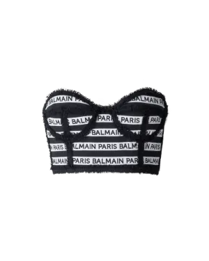 Striped Logo Bustier