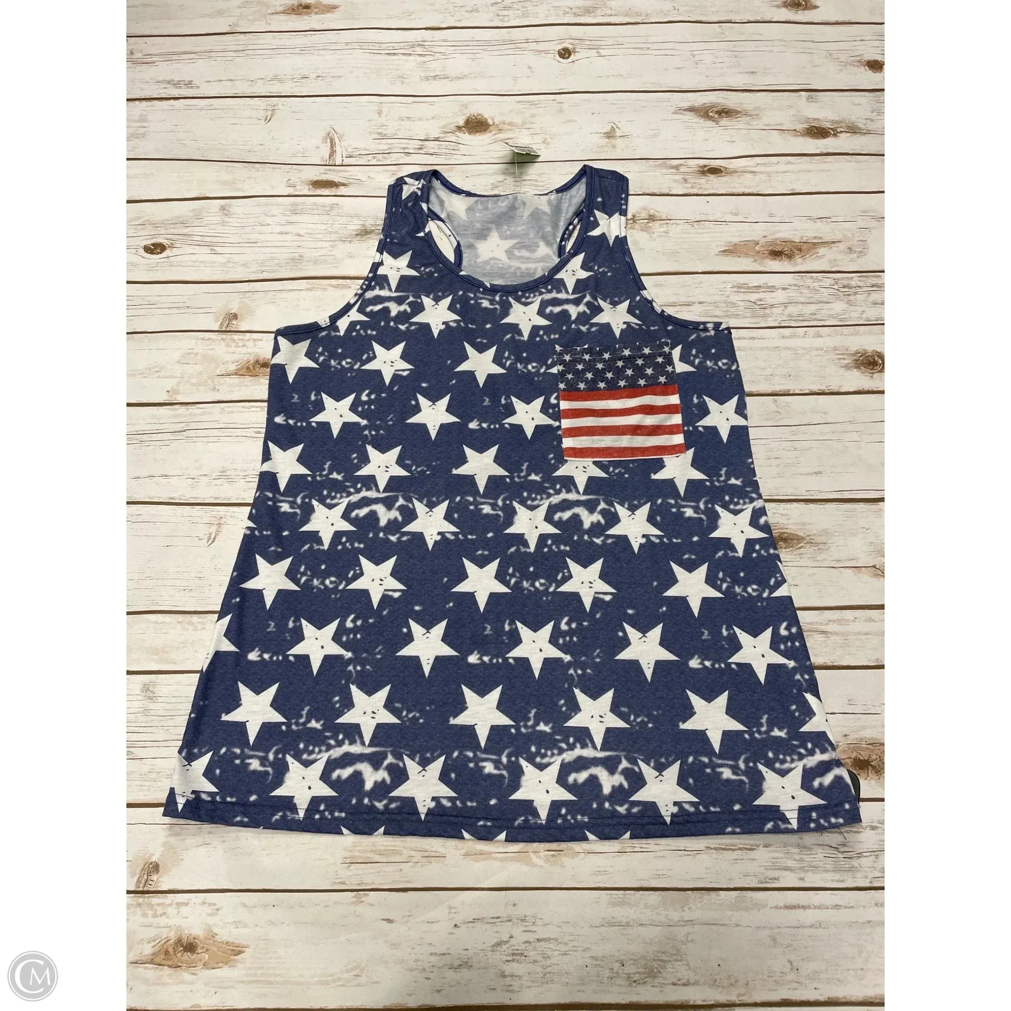 Tank Top By Cmf In Blue & Red, Size: Xl