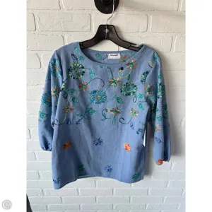 Top 3/4 Sleeve By Clothes Mentor In Blue & Green, Size: S