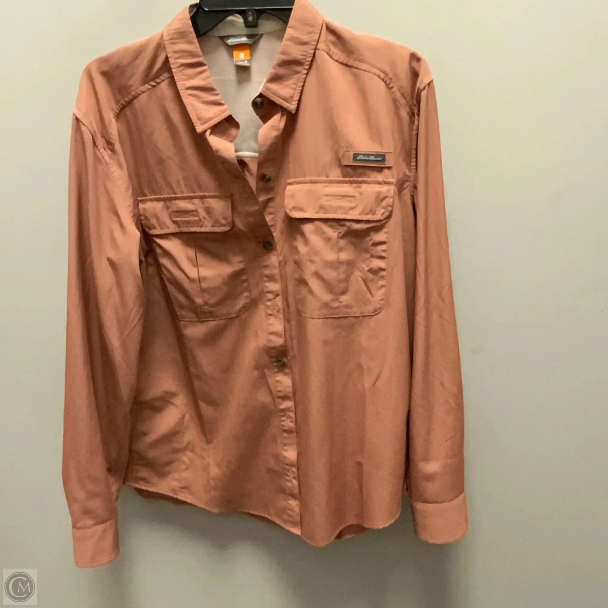 Top Long Sleeve By Eddie Bauer In Brown, Size: M