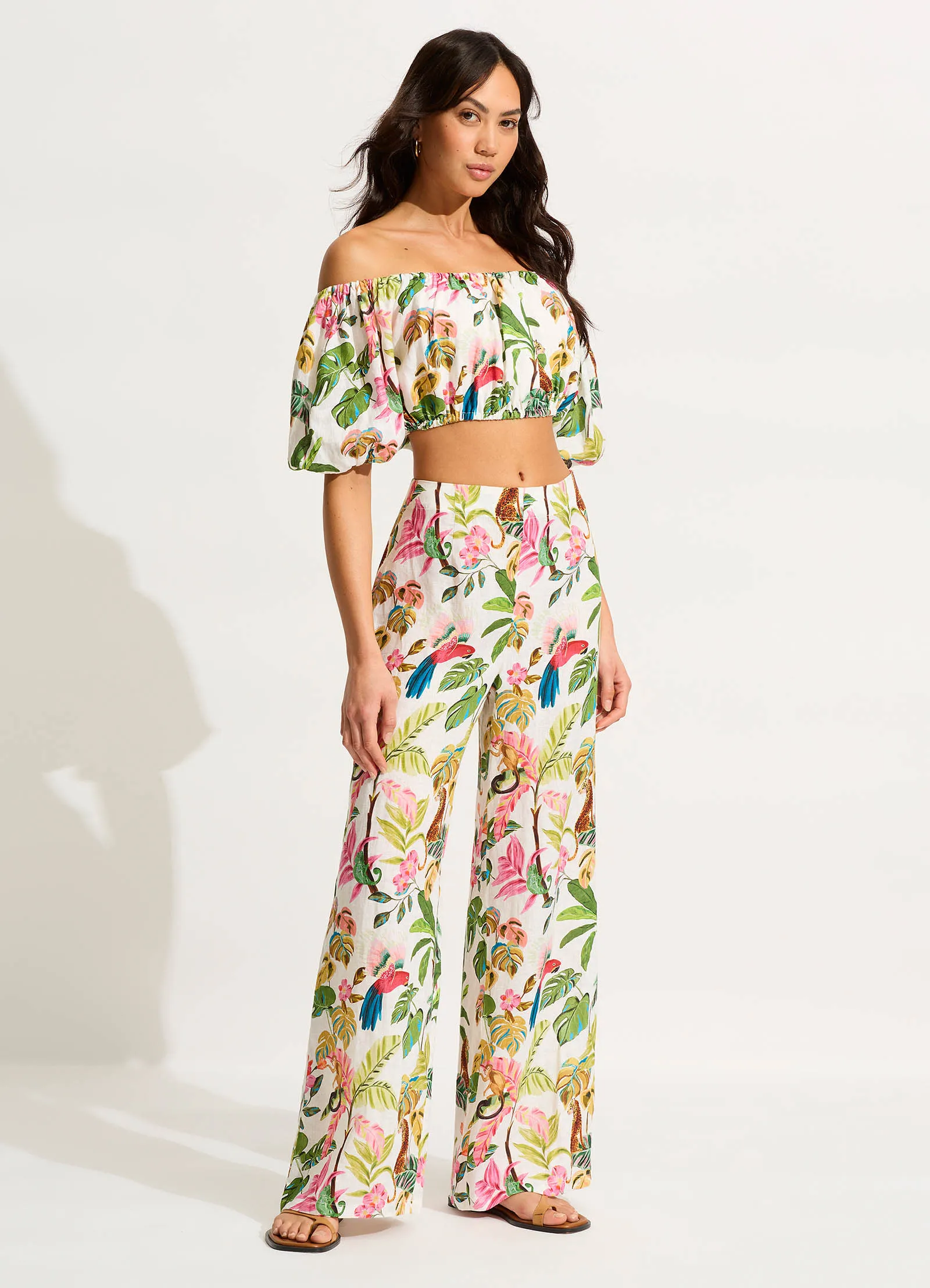 Tropica Off-Shoulder Top - Ecru