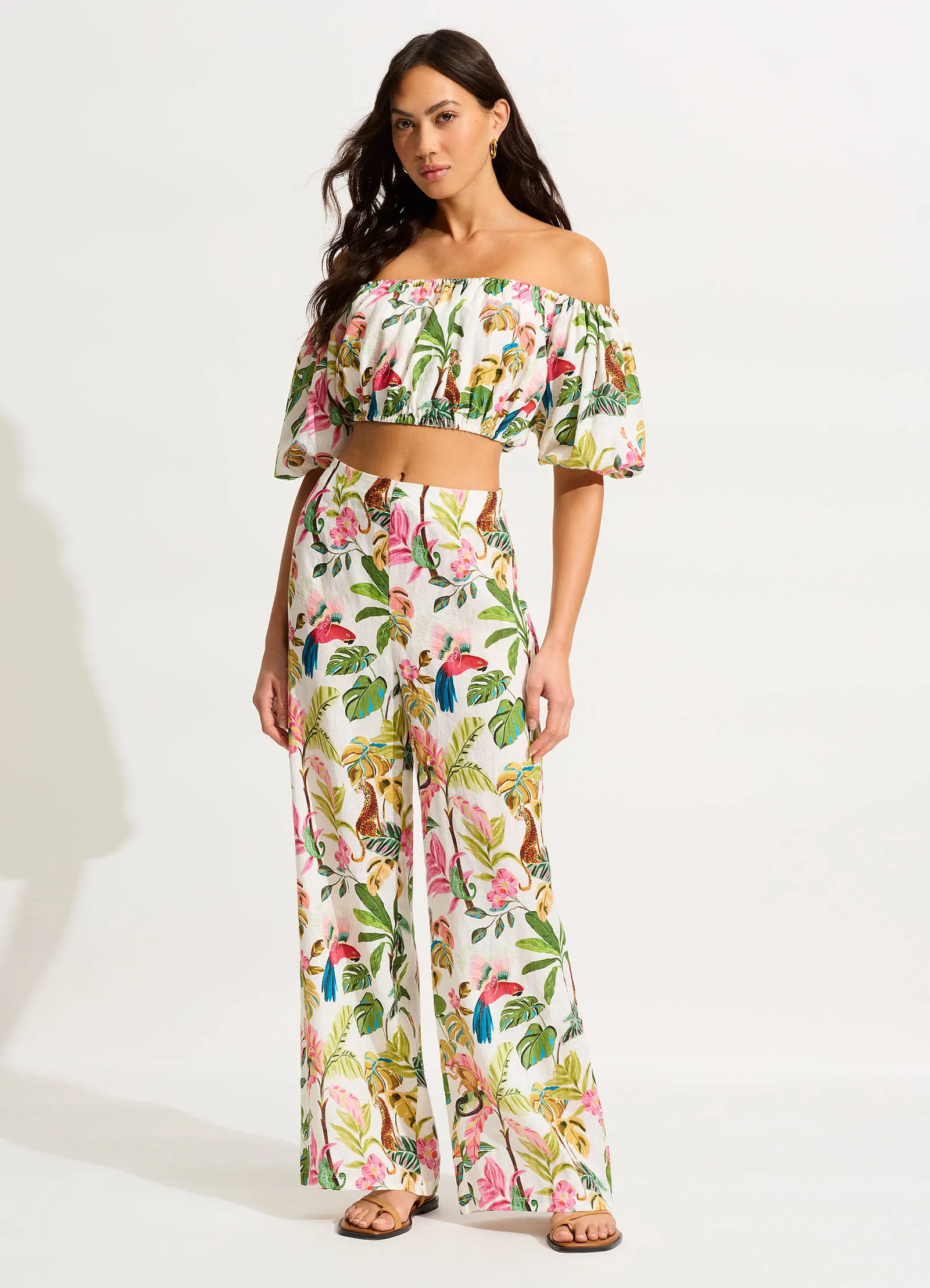 Tropica Off-Shoulder Top - Ecru