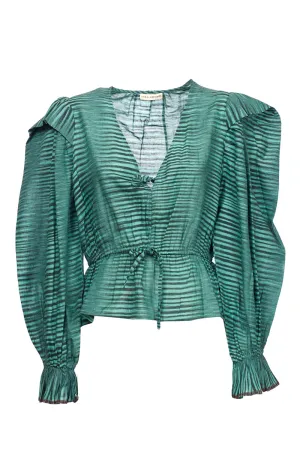 Ulla Johnson Ophelia V-Neck Long Sleeved Blouse