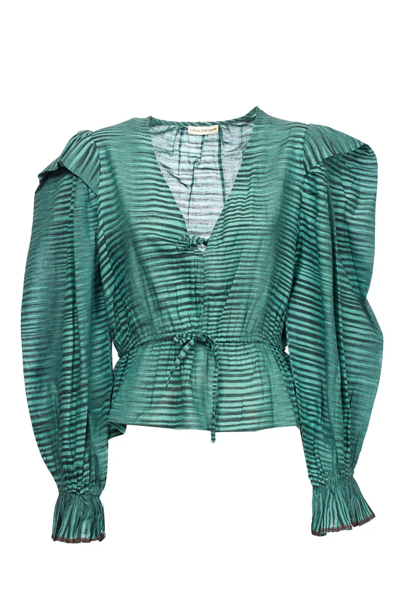 Ulla Johnson Ophelia V-Neck Long Sleeved Blouse