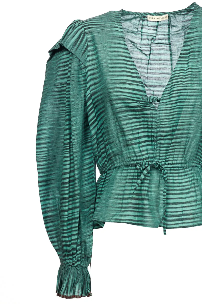 Ulla Johnson Ophelia V-Neck Long Sleeved Blouse