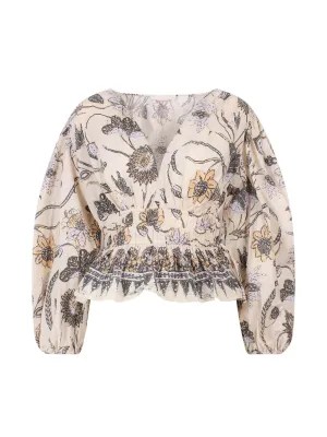 Ulla Johnson Shira V-Neck Floral Printed Blouse