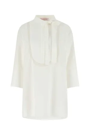 Valentino Scarf Detailed Long-Sleeved Blouse