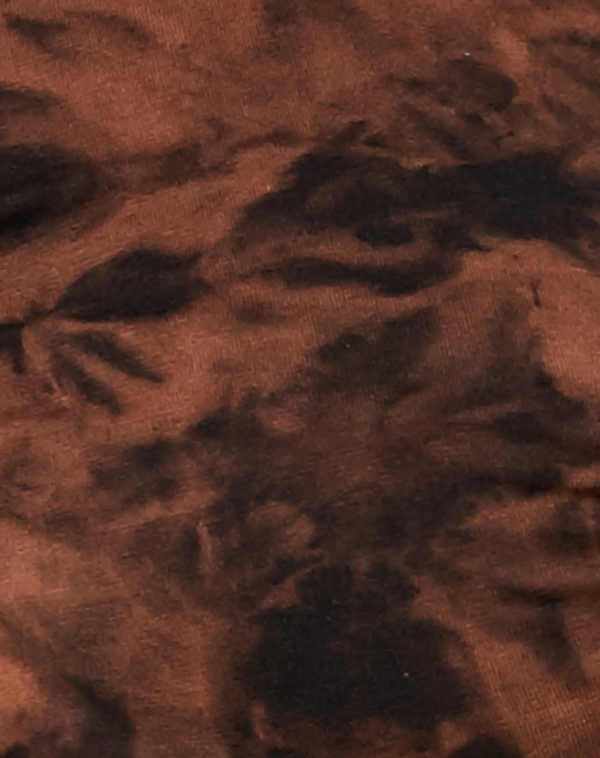 Zen Crop Top in Black Rust Tie Dye